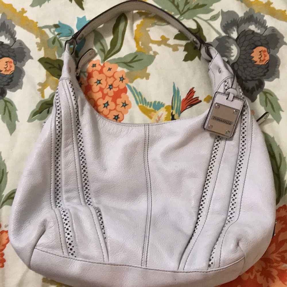 Tignanello white leather bag